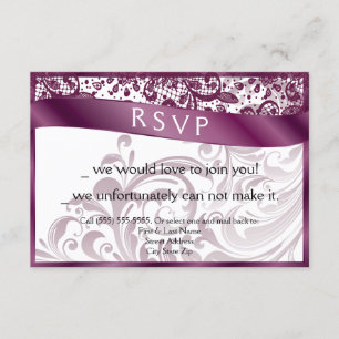 Elegante RSVP-Karte mit schweißem RSVP 3,5x5