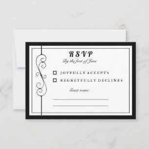 Elegante RSVP-Karte Save The Date
