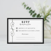 Elegante RSVP-Karte Save The Date (Stehend Vorderseite)