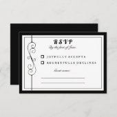 Elegante RSVP-Karte Save The Date (Vorne/Hinten)