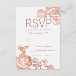 Elegante RSVP-Karten der modernen Rose RSVP Karte