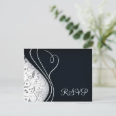 Elegante RSVP-Karten Einladung (Stehend Vorderseite)