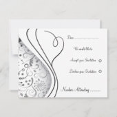 Elegante RSVP-Karten Einladung (Rückseite)