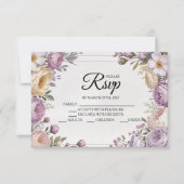 Elegante RSVP-Karten für den Blumendesigner RSVP Karte (Vorderseite)