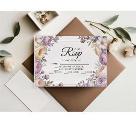 Elegante RSVP-Karten für den Blumendesigner RSVP Karte