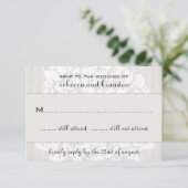 Elegante RSVP-Karten für Hochzeitspaare RSVP Karte (Stehend Vorderseite)