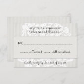 Elegante RSVP-Karten für Hochzeitspaare RSVP Karte (Vorne/Hinten)