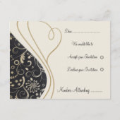 Elegante RSVP-Karten RSVP Karte (Rückseite)