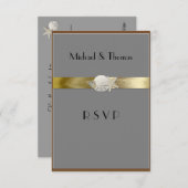 Elegante RSVP Karten Starfish Sanddollar (Vorne/Hinten)