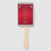 Elegante Ruby Red & Funkelnd Silver Rings Wedding Fächer (Vorderseite)