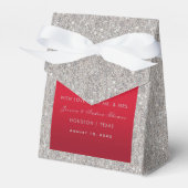 Elegante Ruby Red & Funkelnd Silver Rings Wedding Geschenkschachtel (Vorderseite)