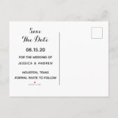 Elegante Ruby Red & Silver Glitzer Wedding Einladungspostkarte (Rückseite)