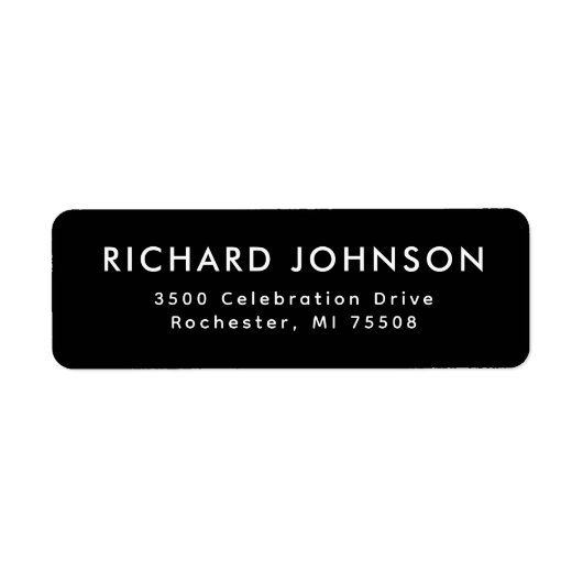 Elegante Rücksendeadresse (Vorne)