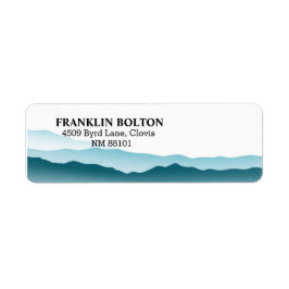 Elegante Rücksendeadresse der blauen Rolling Mount