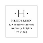 Elegante Rücksendeadresse der herkömmlichen Monogr Permastempel (Design)