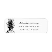 Elegante Rücksendeadresse für Ananas (Vorne)