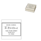 Elegante Rücksendeadresse für den Namen von Skript Gummistempel (Stempel)