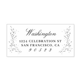 Elegante Rücksendeadresse für den Namen von Skript Gummistempel