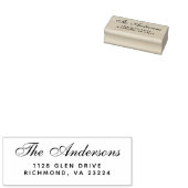 Elegante Rücksendeadresse für den Namen von Skript Gummistempel (Stempel)