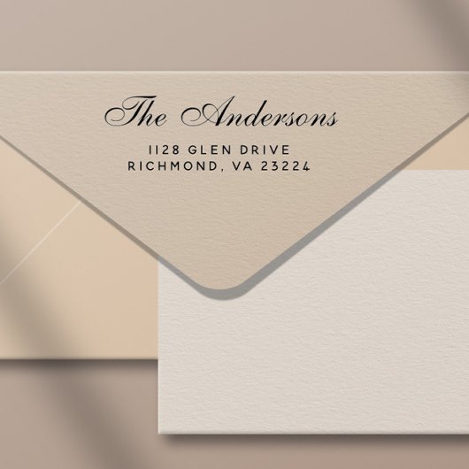 Elegante Rücksendeadresse für den Namen von Skript Permastempel