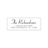 Elegante Rücksendeadresse für Familiennamen Permastempel (Design)