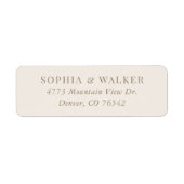 Elegante Rücksendeadresse für Hochzeiten in Elfenb (Vorne)