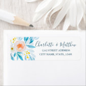 Elegante Rücksendeadresse für Hochzeiten mit Wasse (Insitu)