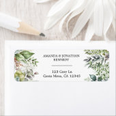 Elegante Rücksendeadresse für Hochzeiten mit Wasse (Insitu)