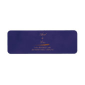 Elegante Rücksendeadresse für Lila Hochzeiten und (Vorne)