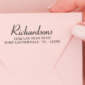Elegante Rücksendeadresse für Nachname von Skripte Permastempel