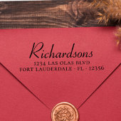 Elegante Rücksendeadresse für Nachname von Skripte Permastempel