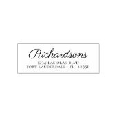 Elegante Rücksendeadresse für Nachname von Skripte Permastempel (Design)