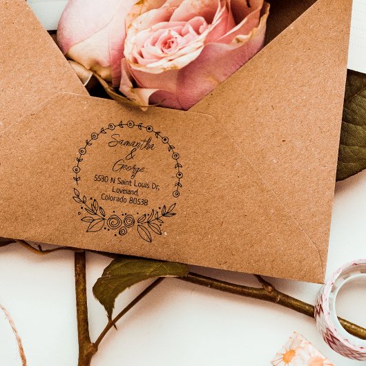 Elegante Rücksendeadresse Gummistempel