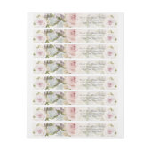 Elegante Rücksendeadresse Hochzeit Lavische Rose f Rundum-Adressaufkleber (Bogen)