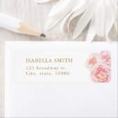 Elegante Rücksendeadresse mit blühenden Wasserfarb (Insitu)