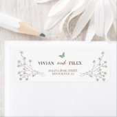 Elegante Rücksendeadresse mit Flora und Mini-Schme (Insitu)