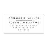 Elegante Rücksendeadresse mit Minimalistisch zwei Permastempel (Design)