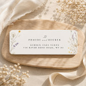 Elegante Rücksendeadresse mit Wildblumen