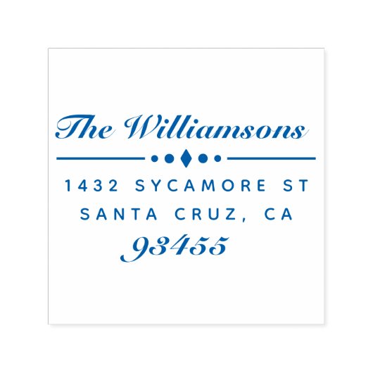 Elegante Rücksendeadresse moderner Skriptfamilie Permastempel (Design)