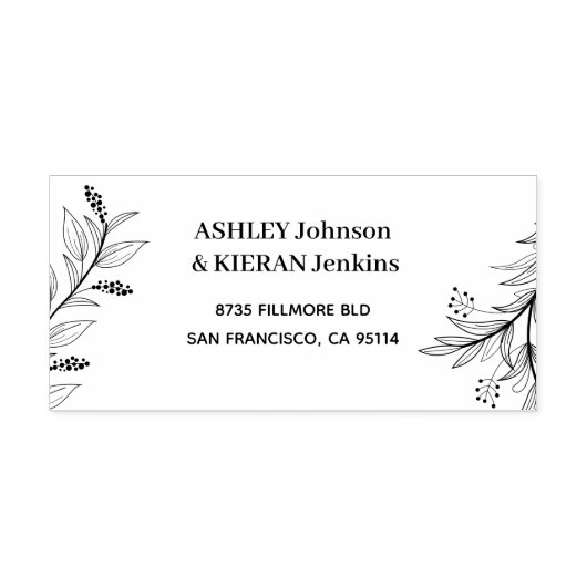 Elegante Rücksendeadresse Permastempel (Design)