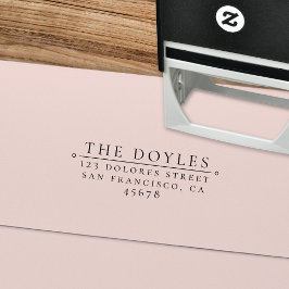 Elegante Rücksendeadresse Selbstfarbige Briefmarke Permastempel