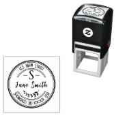 Elegante Rücksendeadresse Selbstfarbige Gummi-Brie Permastempel (Beispiel)
