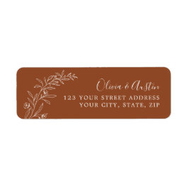 Elegante Rücksendeadresse Terracotta auf dem Monte