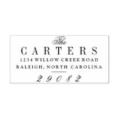 Elegante Rücksendeadresse von Skriptnamen Gummistempel (Prägung)