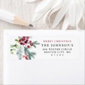 Elegante Rücksendeadresse Watercolor Wintergarten (Insitu)