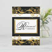 Elegante Ruhestands-Party Einladung (Stehend Vorderseite)