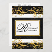 Elegante Ruhestands-Party Einladung (Vorne/Hinten)