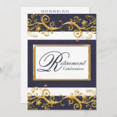 Elegante Ruhestands-Party Einladung (Vorne/Hinten)