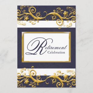 Elegante Ruhestands-Party Einladung