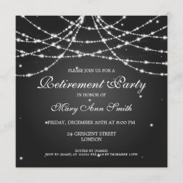 Elegante Ruhestands-Party-Schnur des Einladung